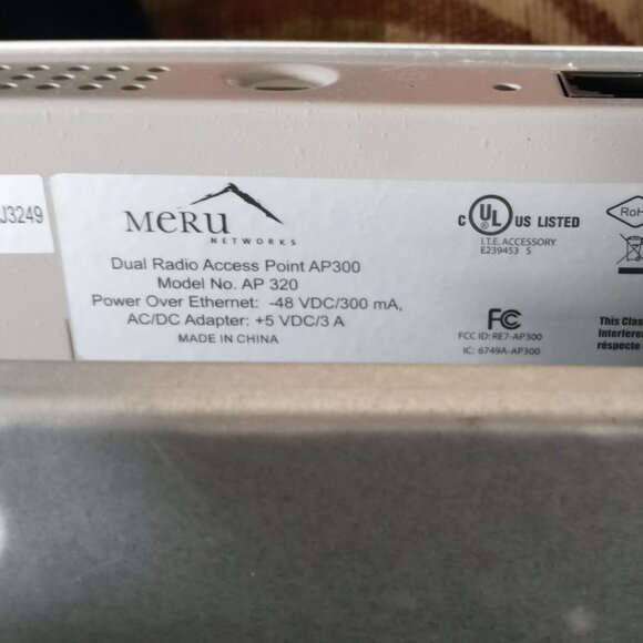 LOT OF 2 MERU NETWORKS DUAL RADIO ACCESS POINT AP300 - Picture 3 of 4